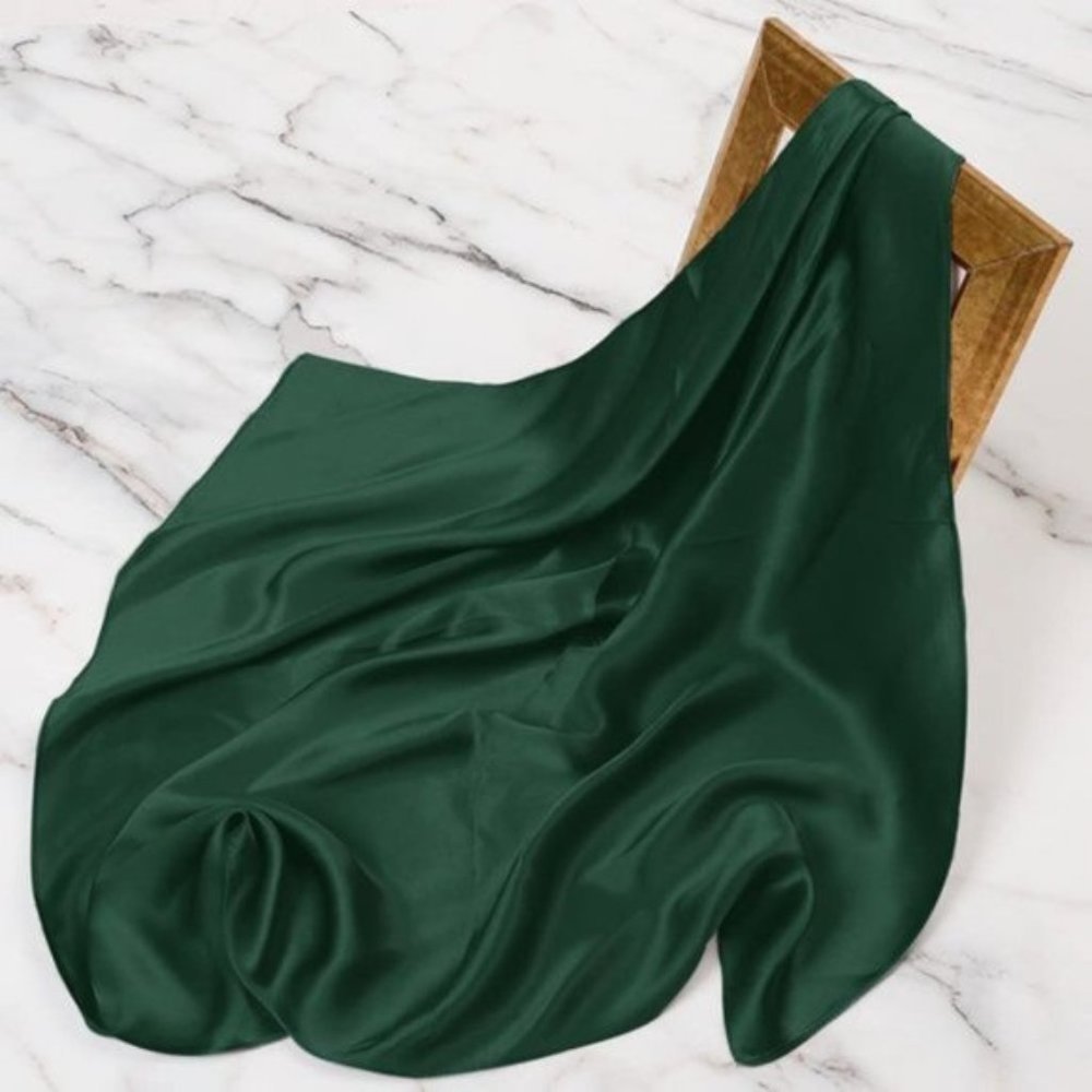 Satin Shawls Wraps Green